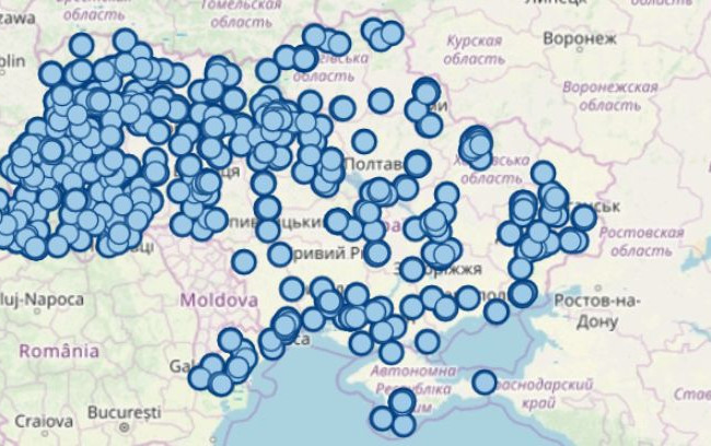 В Україні створили інтерактивну карту отримувачів гуманітарної допомоги