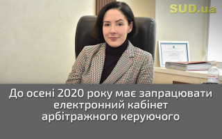До осені 2020 року має запрацювати електронний кабінет арбітражного керуючого