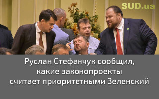 Руслан Стефанчук сообщил, какие законопроекты считает приоритетными Зеленский