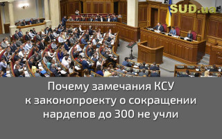 Почему замечания КСУ к законопроекту о сокращении нардепов до 300 не учли