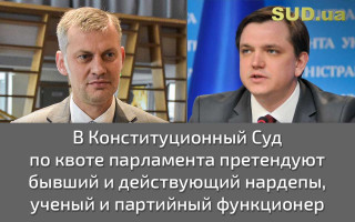 В Конституционный Суд по квоте парламента претендуют бывший и действующий нардепы, ученый и партийный функционер