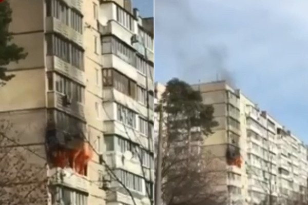 Масштабный пожар в киевской многоэтажке: есть пострадавший