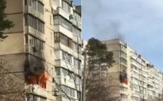 Масштабный пожар в киевской многоэтажке: есть пострадавший