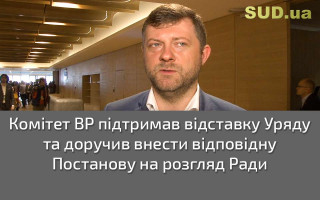 Комітет ВР підтримав відставку Уряду та доручив внести відповідну постанову на розгляд Ради