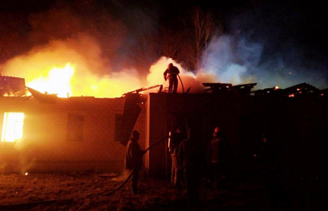 На Черниговщине пожар полностью  уничтожил здание школы