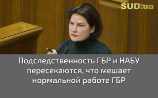 Подследственность ГБР и НАБУ пересекаются, что мешает нормальной работе ГБР