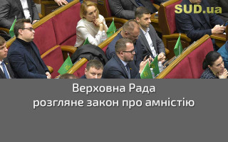 Верховна Рада розгляне закон про амністію