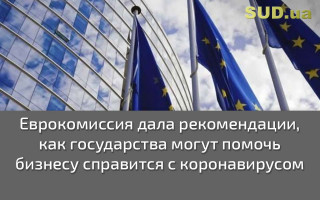 Еврокомиссия дала рекомендации, как государства могут помочь бизнесу справится с коронавирусом
