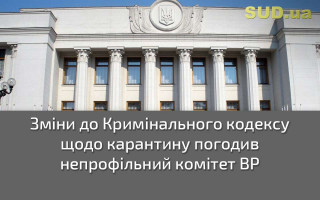 Зміни до Кримінального кодексу щодо карантину погодив непрофільний комітет ВР