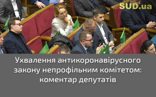 Ухвалення антикоронавірусного закону непрофільним комітетом: коментар депутатів