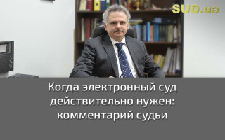 Когда электронный суд действительно нужен: комментарий судьи