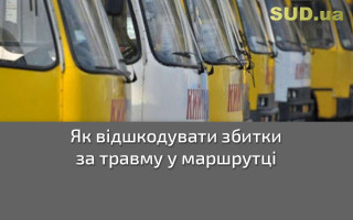 Як відшкодувати збитки за травму у маршрутці