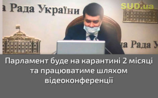 Парламент буде на карантині 2 місяці та працюватиме шляхом відеоконференції