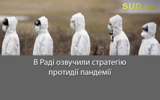 В Раді озвучили стратегію протидії пандемії