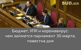 Бюджет, УПК и коронавирус: чем займется парламент 30 марта, повестка дня