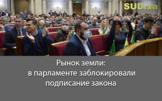 Рынок земли: в парламенте заблокировали подписание закона