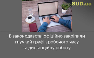 В законодавстві офіційно закріпили гнучкий графік робочого часу та дистанційну роботу