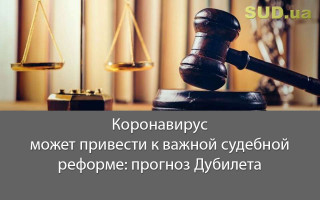 Коронавирус может привести к важной судебной реформе: прогноз Дубилета