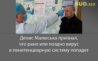 Денис Малюська признал, что рано или поздно вирус в пенитенциарную систему попадет