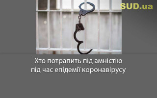 Хто потрапить під амністію під час епідемії коронавірусу