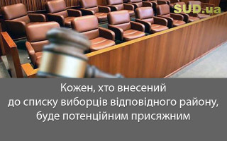 Кожен, хто внесений до списку виборців відповідного району, буде потенційним присяжним