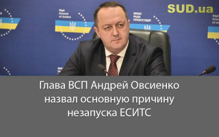 Глава ВСП Андрей Овсиенко назвал основную причину незапуска ЕСИТС