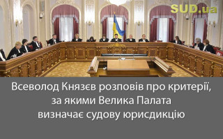 Всеволод Князєв розповів про критерії, за якими Велика Палата визначає судову юрисдикцію