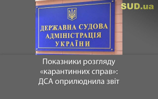 Показники розгляду «карантинних справ»: ДСА оприлюднила звіт