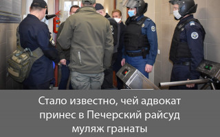 Стало известно, чей адвокат принес в Печерский райсуд муляж гранаты