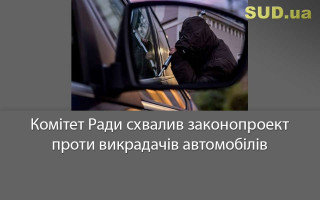 Комітет Ради схвалив законопроект проти викрадачів автомобілів