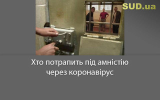 Хто потрапить під амністію через коронавірус