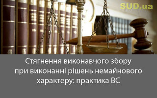 Стягнення виконавчого збору при виконанні рішень немайнового характеру: практика ВС