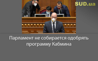 Парламент не собирается одобрять программу Кабмина