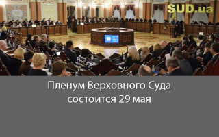 Пленум Верховного Суда состоится 29 мая