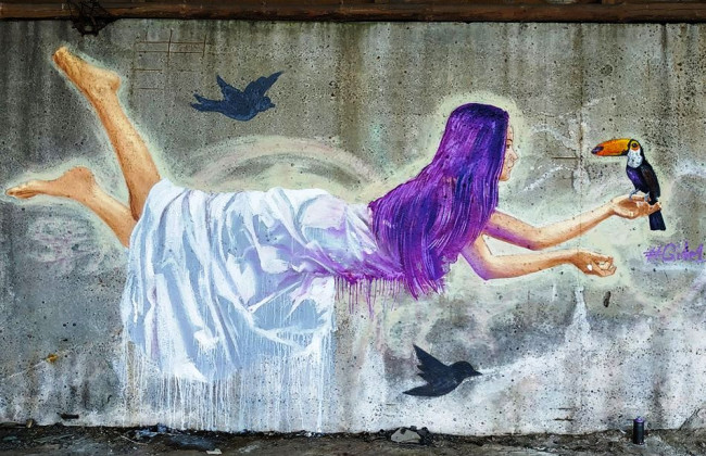 В Киеве появился оригинальный мурал