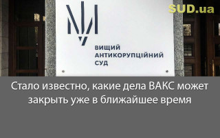 Стало известно, какие дела ВАКС может закрыть уже в ближайшее время