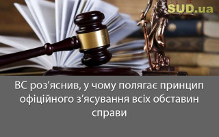 ВС роз’яснив, у чому полягає принцип офіційного з’ясування всіх обставин справи