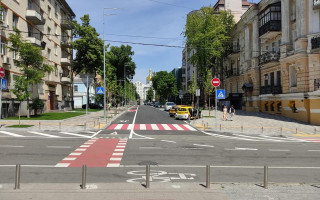 В Киеве появилась велодорожка