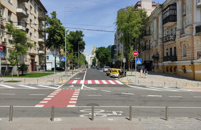 В Киеве появилась велодорожка