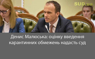 Денис Малюська: оцінку введення карантинних обмежень надасть суд