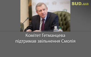 Комітет Гетманцева підтримав звільнення Смолія