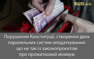 Порушення Конституції, створення двох паралельних систем оподаткування: що не так із законопроєктом про прожитковий мінімум