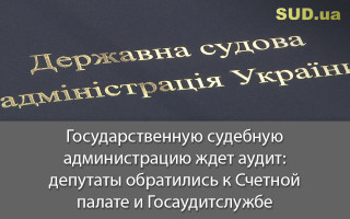 Государственную судебную администрацию ждет аудит: депутаты обратились к Счетной палате и Госаудитслужбе