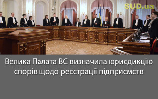 Велика Палата ВС визначила юрисдикцію спорів щодо реєстрації підприємств