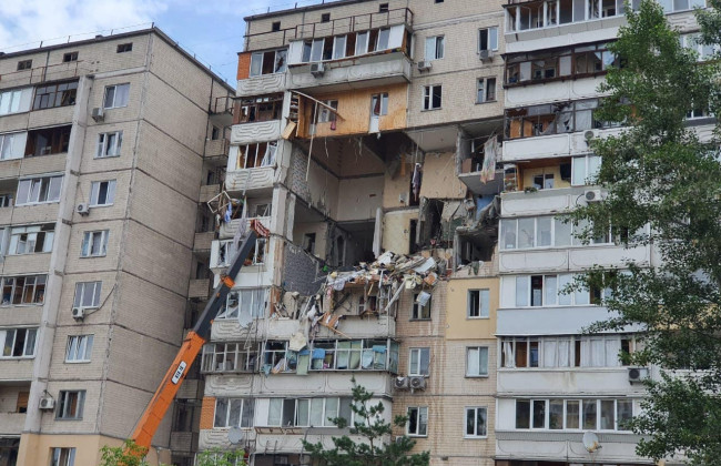 Взрыв в многоэтажке на Позняках: показали, как сейчас выглядит дом