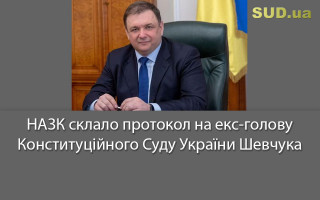 НАЗК склало протокол на екс-голову Конституційного Суду України Шевчука