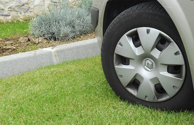 В Киеве пьяный водитель ездил по газонам, видео