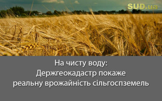 На чисту воду: Держгеокадастр покаже реальну врожайність сільгоспземель