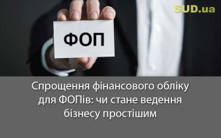 Спрощення фінансового обліку для ФОПів: чи стане ведення бізнесу простішим