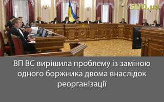 ВП ВС вирішила проблему із заміною одного боржника двома внаслідок реорганізації